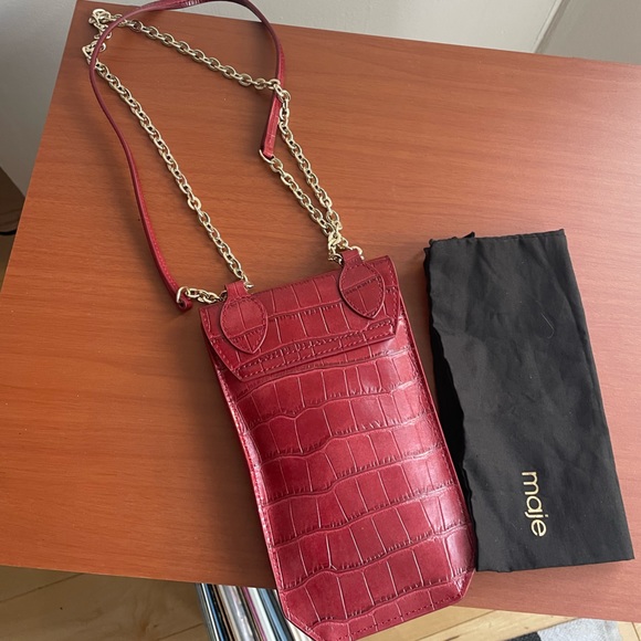 MAJE Leather Phone Case Crossbody Bag - Picture 7 of 7